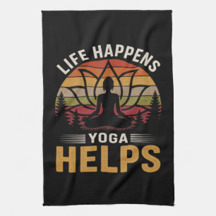 Yoga Helpt Bij Leven Theedoek