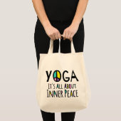 Yoga Het draait allemaal om binnenvrede Tote Bag (Voorkant (product))