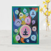 yoga het dromen kaart (Gele Bloem)