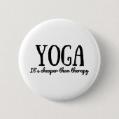 Yoga Het is goedkoper dan therapie Ronde Button 5,7 Cm (Voorkant)