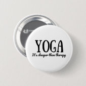Yoga Het is goedkoper dan therapie Ronde Button 5,7 Cm (Voorkant /achterkant)