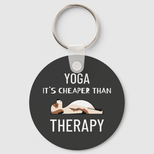 Yoga Het is goedkoper dan therapie Sleutelhanger (Voorkant)