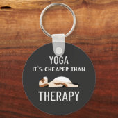 Yoga Het is goedkoper dan therapie Sleutelhanger (Voorkant)