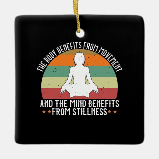 Yoga - Het lichaam profiteert van beweging Keramisch Ornament (Voorkant)