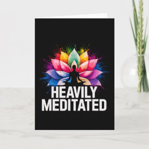 Yoga Hevig Gemediteerde Lotus Bloem Waterverf Zen Kaart