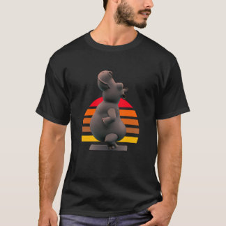 Yoga Hippo Strike a pose T-shirt