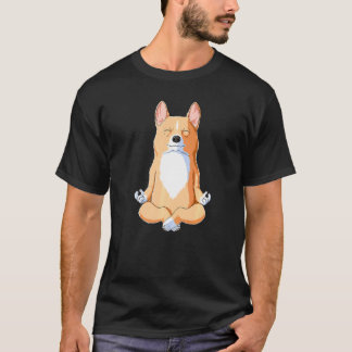 Yoga Hond Corgi Premium T-shirt