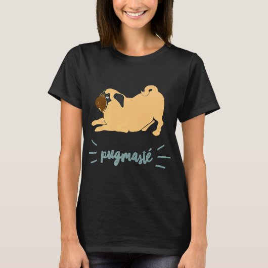 Yoga Hond Grappig Quote Muziek Fans Pugmaste Pug L T-shirt (Voorkant)