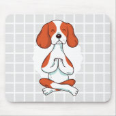 Yoga Hond op Rasterpatroon Muismat (Voorkant)