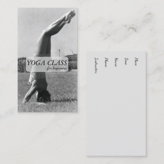 Yoga Hoofdstand Pose  Visitekaartje (Voorkant / Achterkant)