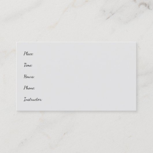 Yoga Hoofdstand Pose  Visitekaartje (Achterkant)