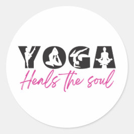 Yoga hoort de sol ronde sticker