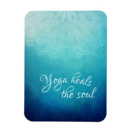 Yoga hoort de Soul Text met Blue Mandala Magneet