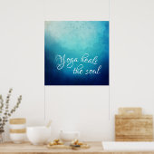 Yoga hoort de Soul Text met Blue Mandala Poster (Keuken)