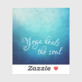 Yoga hoort de Soul Text met Blue Mandala Sticker (Vel)