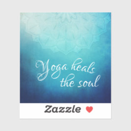 Yoga hoort de Soul Text met Blue Mandala Sticker