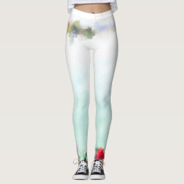 Yoga Hosen - weiss-mint Leggings