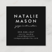 Yoga Houden | Yoga Instructeur Vierkante Visitekaartje (Achterkant)