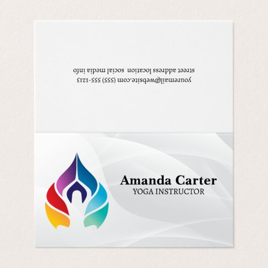 Yoga-houding | Kleuren Visitekaartje (Buitenkant ongevouwen)