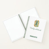 Yoga houding kronkels groene oranje naam slogan re notitieboek (Binnen)