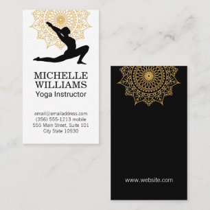 Yoga-houding   Mandala-patroon Visitekaartje