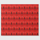 Yoga houding met hart cadeaupapier (Vlak)