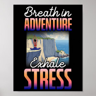 Yoga-houding Namaste Adem In Avontuur Uitademen St Poster