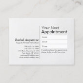 YOGA-houding OM-symbool Klaspas Loyalty Afspraak Afsprakenkaartje (Achterkant)