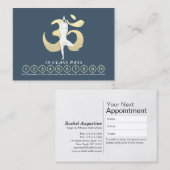YOGA-houding OM-symbool Klaspas Loyalty Afspraak Afsprakenkaartje (Voorkant / Achterkant)