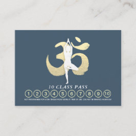 YOGA-houding OM-symbool Klaspas Loyalty Afspraak Afsprakenkaartje