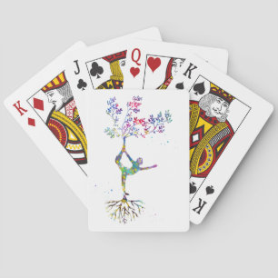 Yoga-houding Pokerkaarten