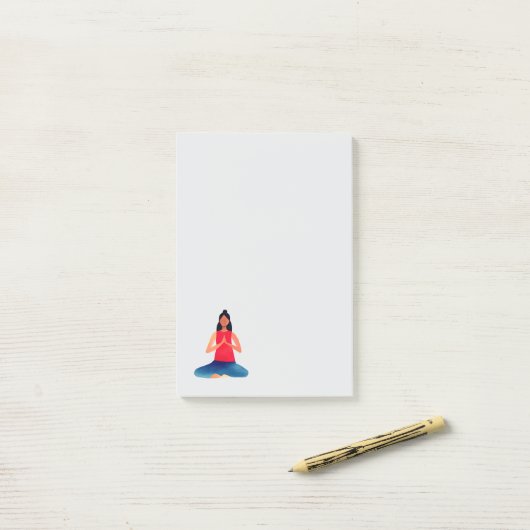 Yoga houding post-it® notes (Op bureau)