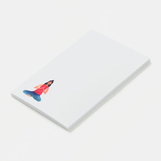 Yoga houding  post-it® notes (Schuin)