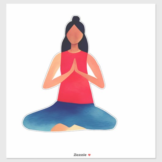 Yoga houding sticker (Vel)