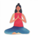 Yoga houding sticker (Voorkant)