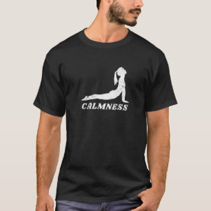 Yoga-houding voor mannen en vrouwen met een rustig t-shirt