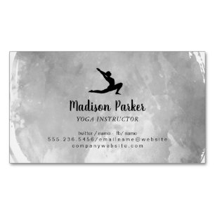 Yoga-houding    Waterverf Borstel Magnetisch Visitekaartje