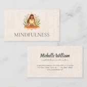 Yoga houding zitten | Mandala Pattern Visitekaartje (Voorkant / Achterkant)