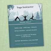 Yoga houdingen & landschap - Yoga Instructeur Flyer