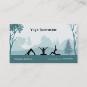 Yoga houdingen & landschap - Yoga Instructeur Visitekaartje (Voorkant)