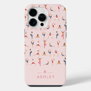 Yoga Houdingen Leuk & Schattig Roze Persoonlijk iPhone 14 Pro Max Hoesje