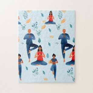 Yoga-houdingen, meditatie, New Age-kunst  Legpuzzel