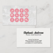 Yoga houdingen | rekflexibiliteit visitekaartje (Voorkant / Achterkant)