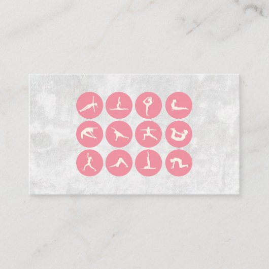 Yoga houdingen | rekflexibiliteit visitekaartje (Voorkant)