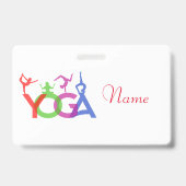 Yoga-houdingen Silhouetten Thunder_Cove Badge (Achterkant)
