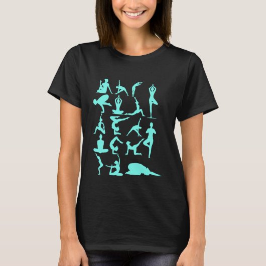 Yoga-houdingen T-shirt (Voorkant)
