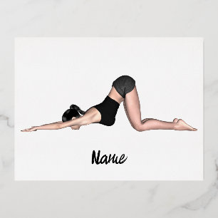 Yoga-houdingen Thunder_Cove Folie Feestdagen Briefkaart