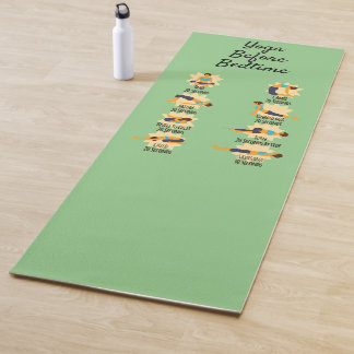 Yoga-houdingen voor het slapengaan Routine-houding Yogamat