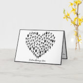 Yoga-houdingen Zen Hart Ontwerp Notitiekaart (Gele Bloem)