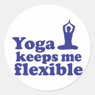 Yoga houdt me flexibel ronde sticker